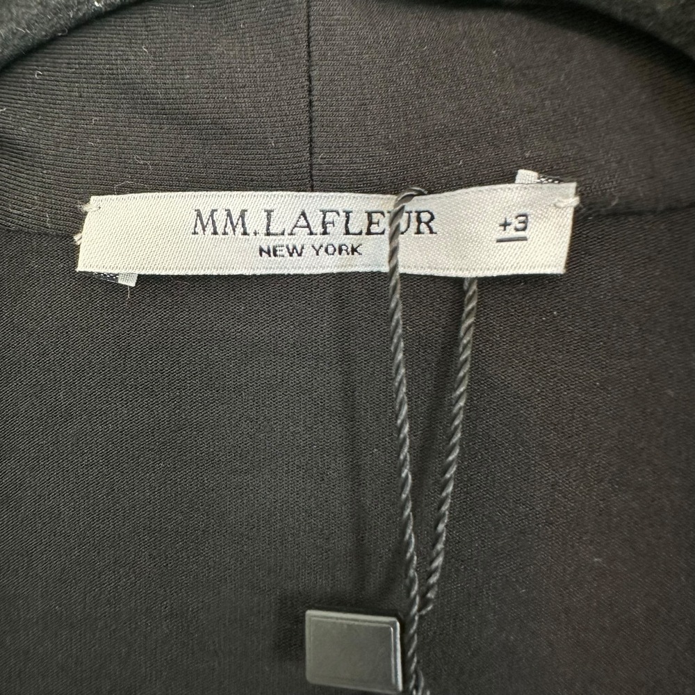 MM.LaFleur Fey Top Black Stretch Ruched Wrap Blouse +3 Plus Size Career NWT - Picture 7 of 12